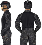 Тактична бойова армійська сорочка зсу з налокітниками убакс IDOGEAR G3 Combat, чорний мультикам, 96358652-M - зображення 2