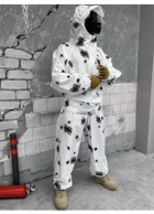 Чоловічий водонепроникний Зимовий маскувальний костюм Клякса Білий (Маскхалат) розмір Л - зображення 3