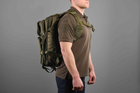 Тактичний великий рюкзак 45L, зелений карабіни Fastex - зображення 4