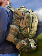 Військовий тактичний рюкзак + 3 підсумки (водонепроникний) кріплення моллі (mollie) олива (хакі) - зображення 4