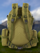 Військовий тактичний рюкзак + 3 підсумки (водонепроникний) кріплення моллі (mollie) олива (хакі) - зображення 7