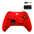 Набор Геймпад Беспроводной Microsoft Xbox Series Controller Pulse Red + Аккумулятор Play and Charge Kit + Кабель USB Type-C Black