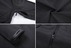 Тактическая куртка Eagle Soft Shell JA-01 с флисом Black 4XL - изображение 4