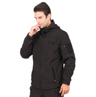 Тактическая куртка Eagle Soft Shell JA-01-0 с флисом Black L - изображение 5