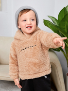 Худи детское тедди с капюшоном Shein Teddy 1345 рост 68-74см Beige