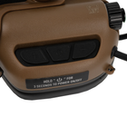Активная гарнитура Earmor M32X Mark 3 DualCom MilPro с креплением на рельсы шлема Coyote Brown Підшоломні З адаптерами 22 2000000134710 - изображение 7