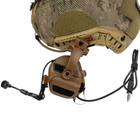 Активная гарнитура Earmor M32X Mark 3 DualCom MilPro с креплением на рельсы шлема Coyote Brown Підшоломні З адаптерами 22 2000000134710 - изображение 9