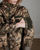 Жіноча військова тактична куртка SoftShell тришарова осінь/зима р. S Піксель - зображення 6