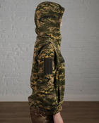 Женская военная тактическая флисовая кофта с капюшоном р. M Пиксель - изображение 3