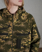 Женская военная тактическая флисовая кофта с капюшоном р. M Пиксель - изображение 5