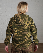 Женская военная тактическая флисовая кофта с капюшоном р. XL Пиксель - изображение 4