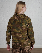 Женская военная тактическая флисовая кофта с капюшоном р. XL Мультикам - изображение 4