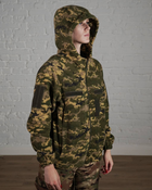 Женская военная тактическая флисовая кофта с капюшоном р. L Пиксель - изображение 2