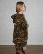 Женская военная тактическая флисовая кофта с капюшоном р. S Мультикам - изображение 3