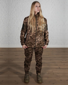 Женская военная тактическая форма SoftShell трехслойная осень/зима куртка и брюки. р. L Пиксель - изображение 5