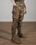 Женские военные штаны тактические SoftShell трехслойные осень/зима р. M Мультикам - изображение 3