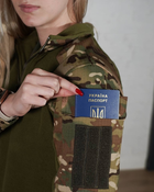 Женский военный тактический убакс флисовый с рукавами рип-стоп и подкладкой из флиса р. XL Мультикам-олива - изображение 5
