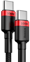 Kabel Baseus Cafule PD2.0 100W flash charging USB for Type-C cable (20V 5A)2 m Czerwony/Czarny (CATKLF-AL91) - obraz 4