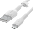 Kabel Belkin SILICONE USB-A - Lightning 1 m Biały (CAA008bt1MWH) - obraz 1