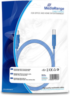 Kabel MediaRange USB 2.0 A to USB 2.0 B plug 1.8 m Niebieski (MRCS109) - obraz 1