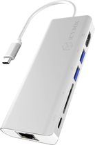 Док-станція Raidsonic USB Type-C 11 портів Grey (4250078165521) - зображення 1