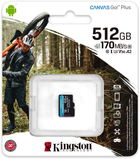 Karta pamięci Kingston microSDXC 512GB Canvas Go! Plus Class 10 UHS-I U3 V30 A2 (SDCG3/512GBSP) - obraz 6