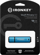 Pendrive Kingston IronKey Vault Privacy 50 16GB USB 3.2 Type-A Blue (IKVP50/16GB) - obraz 3