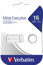Pendrive Verbatim Metal Executive 16GB USB 2.0 Silver (0023942987482) - obraz 5