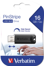 Флеш пам'ять USB Verbatim PinStripe USB 3.0 16GB Black (0023492493167) - зображення 5
