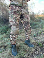 Військові тактичні штани з еластичними вставками штани Ріп-Стоп з знімними захисними наколінниками 3XL(56) Мультикам - зображення 1