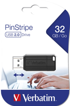 Флеш пам'ять USB Verbatim PinStripe USB 32GB Black (0023942490647) - зображення 5