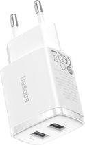 Ładowarka sieciowa Baseus Compact Charger 2USB 10.5W Biały (CCXJ010202) - obraz 4