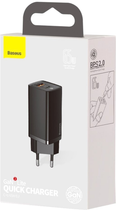 Ładowarka sieciowa Baseus GaN2 Lite Quick Charger C + U 65W EU Czarny (CCGAN2L-B01) - obraz 5