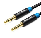 Кабель аудіо Vention 3.5 мм AUX 1 м Black (P350AC100-B-M)