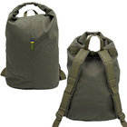 Баул-рюкзак влагозащитный тактический, вещевой мешок на 25 литров поликордура темная Олива - изображение 1