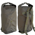 Баул-рюкзак на 100 литров Поликордура Олива, влагозащитный тактический вещевой мешок MELGO - изображение 1