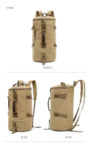 Рюкзак посилений універсальний, дорожня міцна сумка через плече, в стилі РЕТРО, army green - зображення 2