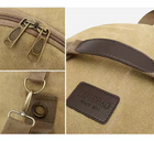 Рюкзак посилений універсальний, дорожня міцна сумка через плече, в стилі РЕТРО, army green - зображення 5