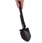 Туристична складана багатофункціональна тактична лопата з прогумованою ручкою довжина 39 см із чохлом BK_327 - зображення 10