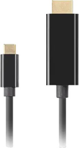 Кабель Lanberg USB-C до HDMI 4 K / 60 Hz 1.8 m Black (CA-CMHD-10CU-0018-BK) - зображення 2