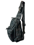 Сумка-слінг однолямкова з кишенею для зброї, колір чорний (30*26*12см) - зображення 3