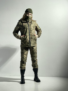 Зимний костюм 'Terra Hot' зеленый пиксель женский + бафф хаки и перчатки 3XL - изображение 9