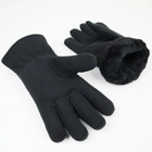 Перчатки мужские флисовые двойные зимние с фиксацией на запясьте - изображение 5