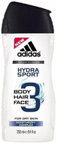 Гель для душу Adidas Hydra Sport 3 in 1 Shower Gel 2 250 мл (3607343567893)