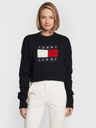 Sweter z golfem damski krótki Tommy Jeans DW0DW14261 M Czarny (8720641314886) - obraz 1