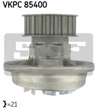 Водяний насос SKF VKPC85400 Opel Ascona, Kadett; Daewoo Espero 1334013, 1334084, 90273924