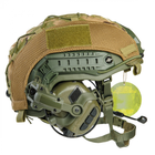 Комплект: тактичный шлем - каска Fast системой Wendy пуленепробиваемый, кевларовый, защита по NATO - NIJ IIIa (ДСТУ кл.1), размер M-L и оригинальные наушники Earmor M32Н с креплением "чебурашка" (FWOKMulEm32hCh1) - изображение 2