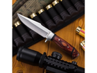 Нож охотничий походный с деревянной рукоятью в чехле 168140 - изображение 2