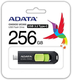 Pendrive ADATA UC300 256GB USB 3.2 Czarny/Zielony (4711085939142) - obraz 4