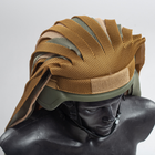 Накидка на голову або шолом маскувальна тактична універсальна для силових структур Хакі + Койот (OPT-6001) - зображення 7